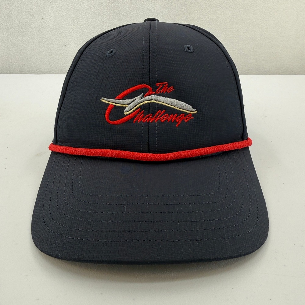 The Challenge Hat Mens OSFM Navy Blue Ripstop Rope Strapback Fahrenheit‎